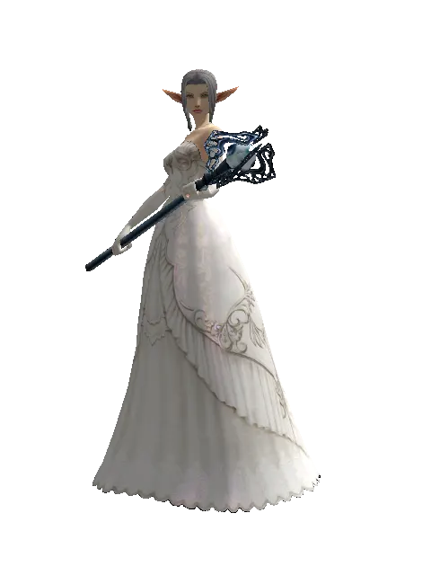 Conjuror's Staff on a female Elf, front view
