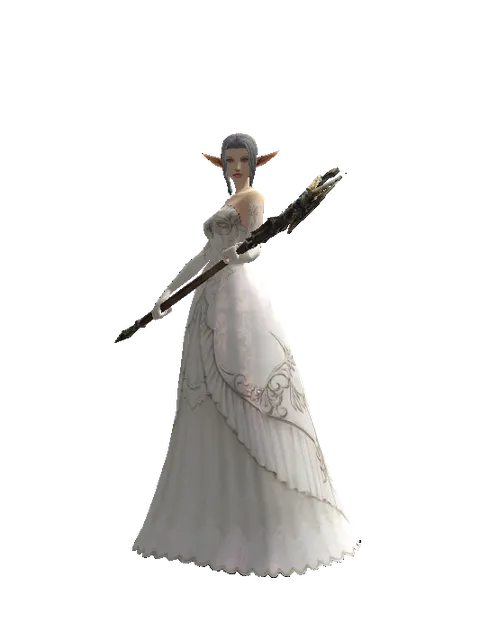 Dasparion's Staff on a female Elf, front view