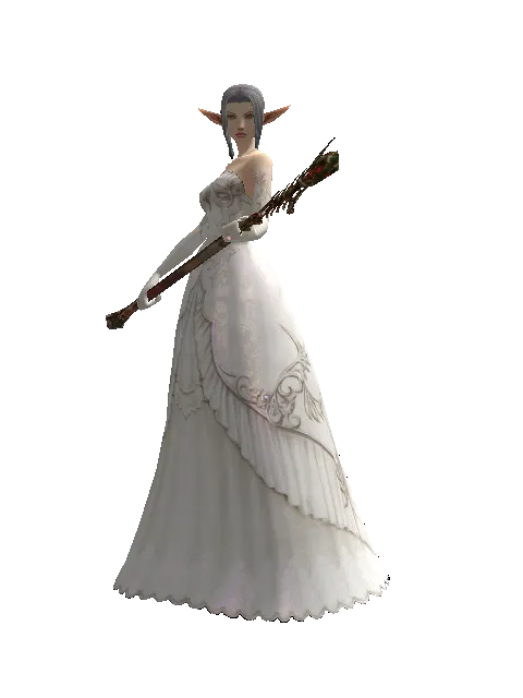 Ghoul's Staff on a female Elf, front view