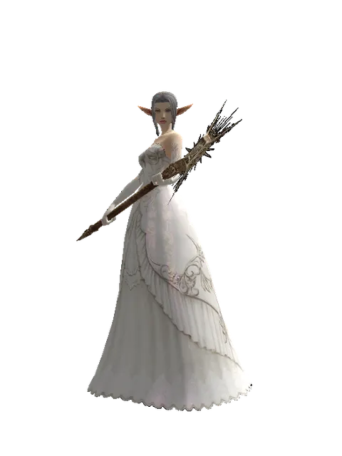 Imperial Staff on a female Elf, front view