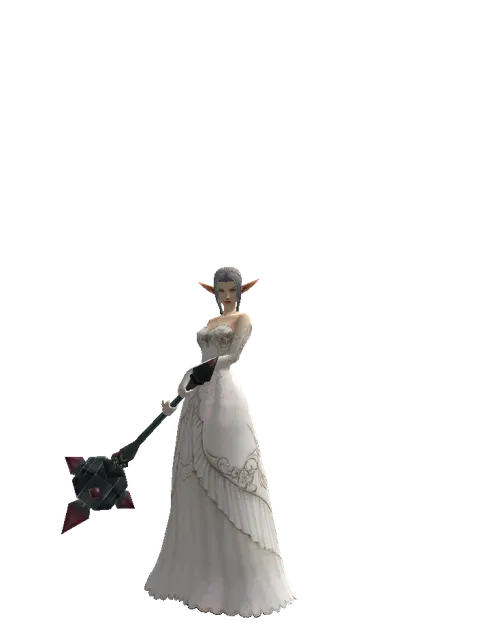 Star Buster on a female Elf, front view