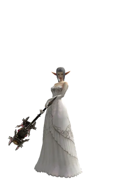 Vesper Crusher on a female Elf, front view