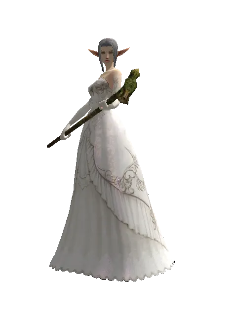 Willow Staff on a female Elf, front view