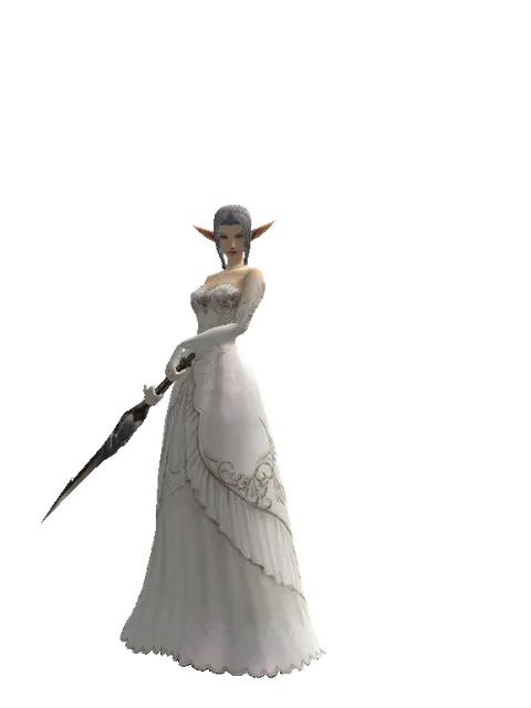 Ancient Legacy Sword on a female Elf, front view