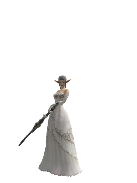 Infinity Cleaver on a female Elf, front view