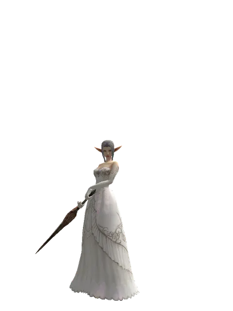 Pa'agrian Sword on a female Elf, front view