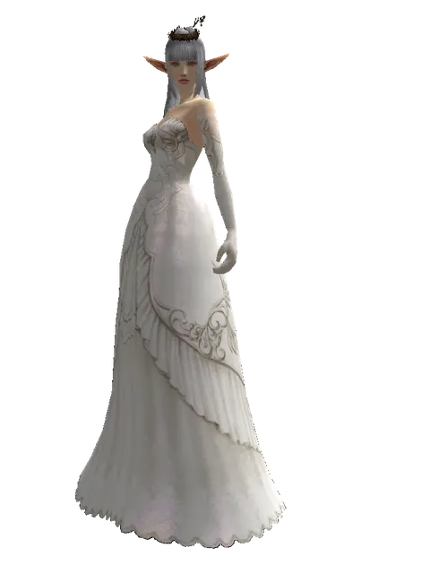 Bird Nest on a female Elf, front view