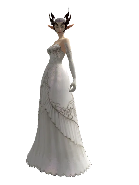 Demon Circlet on a female Elf, front view