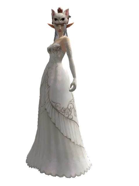 Feline Queen Hat on a female Elf, front view