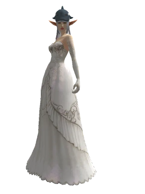 Fish Hat on a female Elf, front view