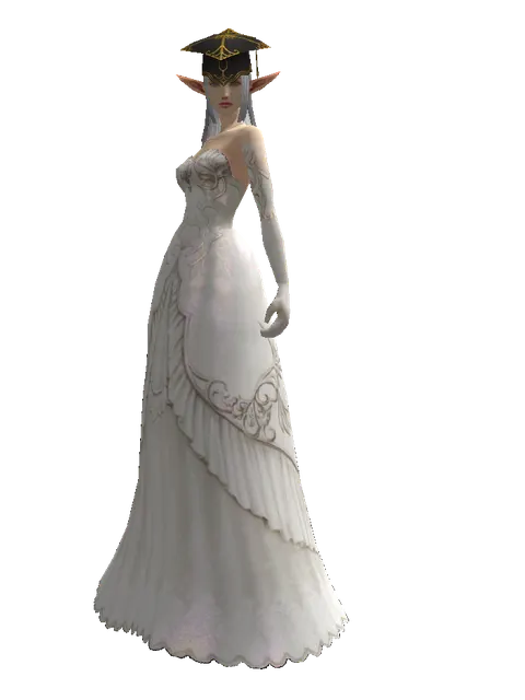 Graduation Hat on a female Elf, front view