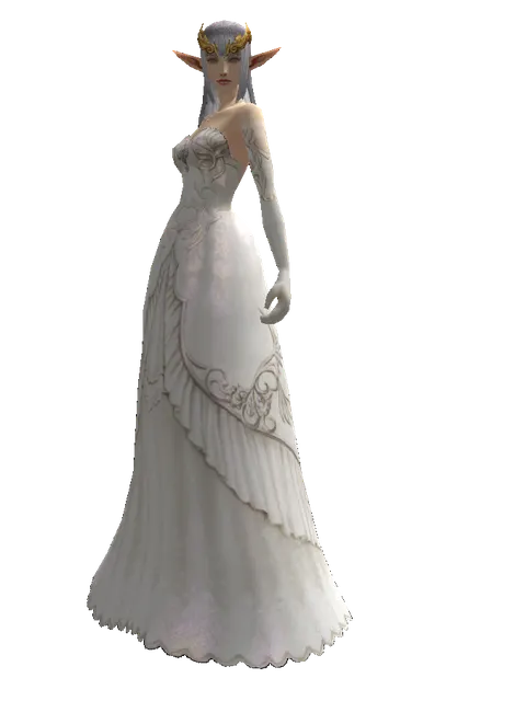 Luxurious Gold Circlet on a female Elf, front view