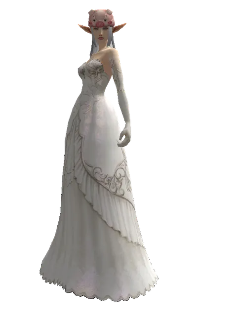 Pig Hat on a female Elf, front view