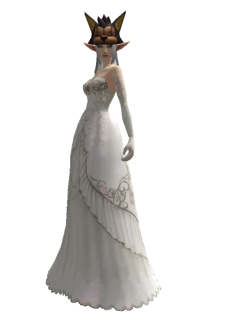 Wolf Hat on a female Elf, front view