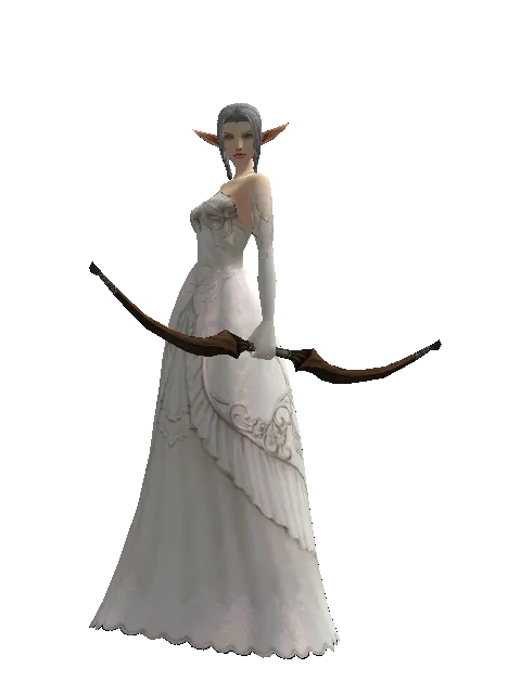 Bow on a female Elf, front view