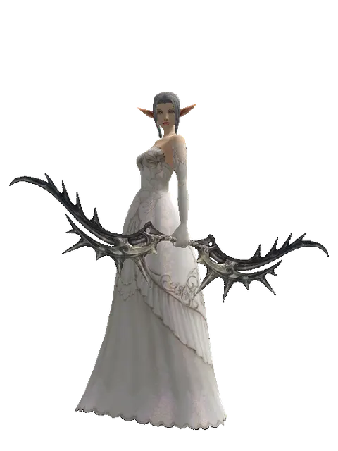 Carnage Bow on a female Elf, front view