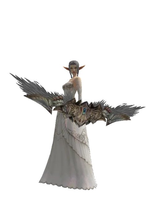 Dynasty Bow on a female Elf, front view