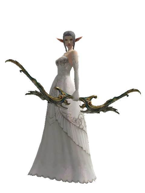 Elemental Bow on a female Elf, front view