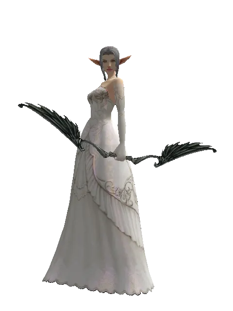Elven Bow on a female Elf, front view