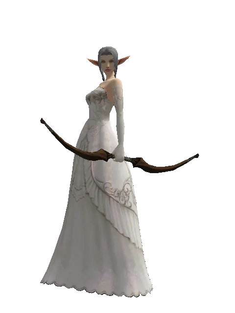 Neti's Bow on a female Elf, front view