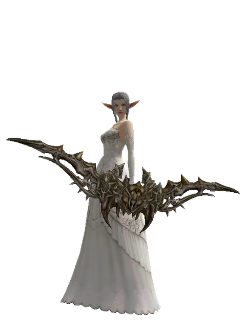 Shyeed's Bow on a female Elf, front view