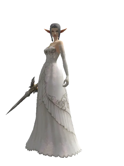 Angel Slayer on a female Elf, front view