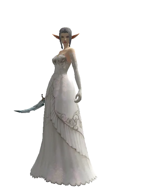 Crystal Dagger on a female Elf, front view