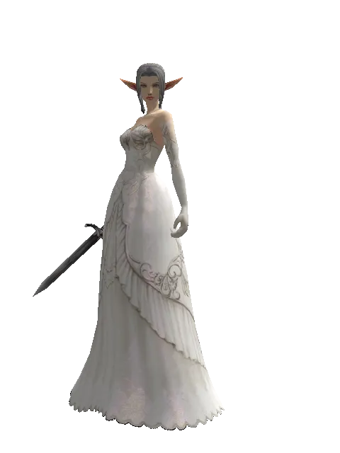 Dagger on a female Elf, front view