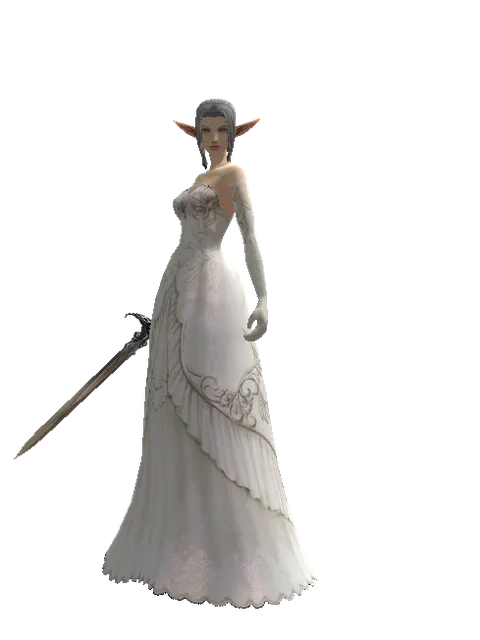 Grace Dagger on a female Elf, front view