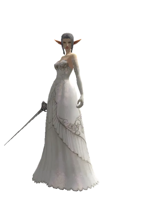 Maingauche on a female Elf, front view