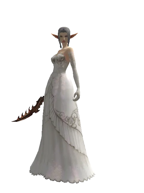 Soulfire Dirk on a female Elf, front view