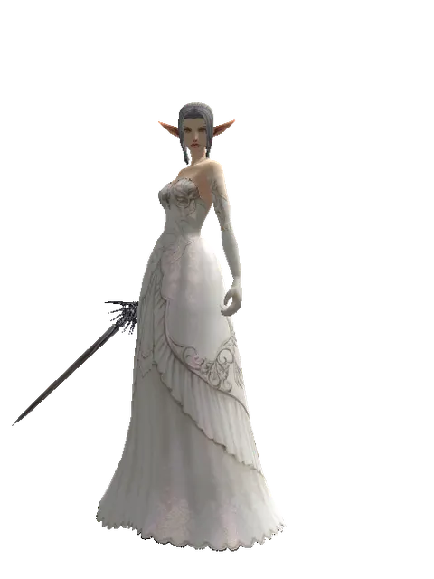 Stiletto on a female Elf, front view