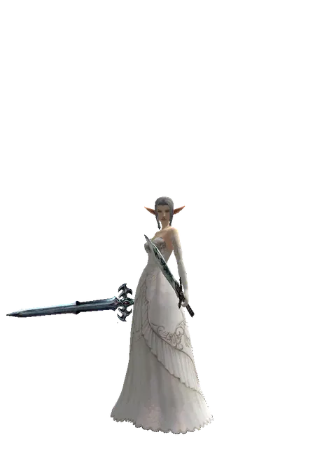 Caliburs*Tsurugi on a female Elf, front view