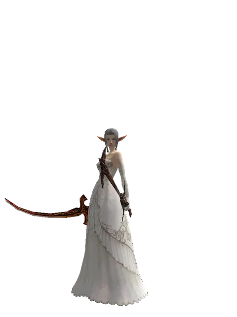 Shamshir*Sword of Nightmare on a female Elf, front view