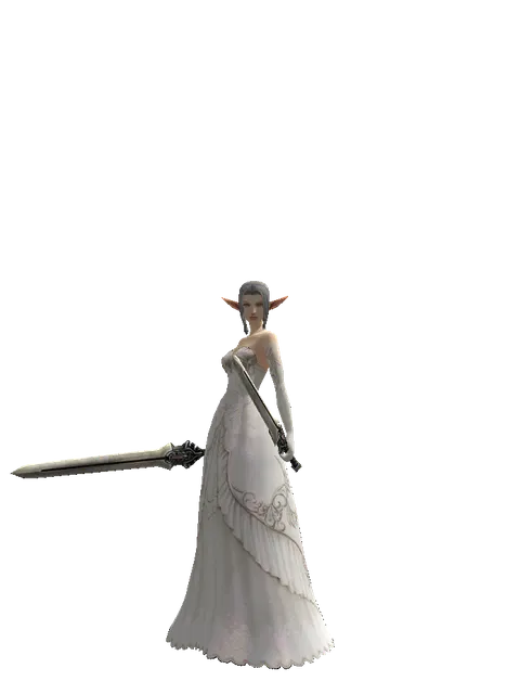 Spirit Sword*Spirit Sword on a female Elf, front view