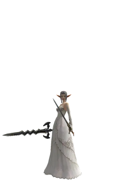 Stormbringer*Raid Sword on a female Elf, front view