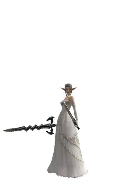 Stormbringer*Spirit Sword on a female Elf, front view