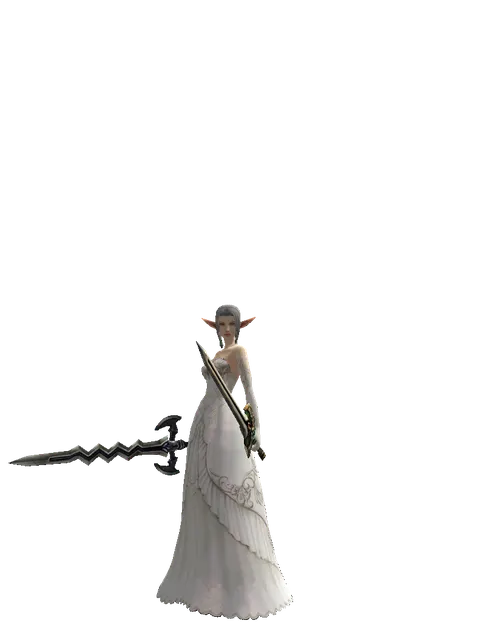Stormbringer*Sword of Delusion on a female Elf, front view