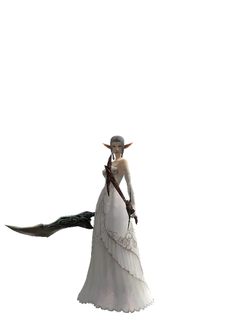 Sword of Limit*Sword of Nightmare on a female Elf, front view