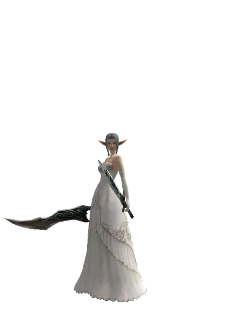 Sword of Limit*Tsurugi on a female Elf, front view