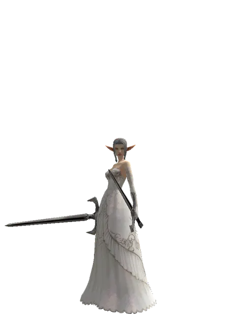 Sword of Revolution*Sword of Revolution on a female Elf, front view