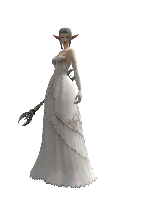 Divine Tome on a female Elf, front view