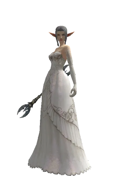 Traveler's Wand on a female Elf, front view