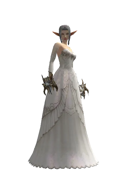 Dynasty Bagh-Nakh on a female Elf, front view