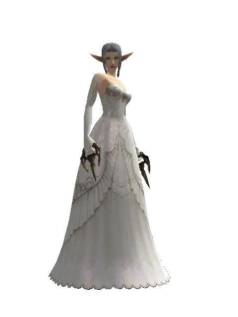 Triple-Edged Jamadhr on a female Elf, front view