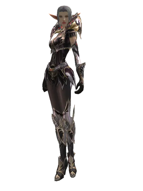 Apella (heavy armor) on a female Elf, front view