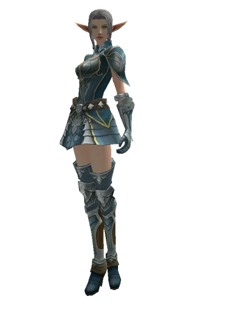 Clan Oath Set - Heavy on a female Elf, front view