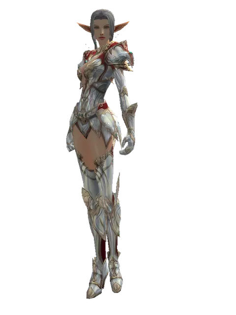Dynasty (heavy armor) on a female Elf, front view