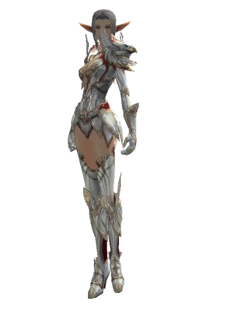 Dynasty Platinum [Bard] (heavy armor) on a female Elf, front view