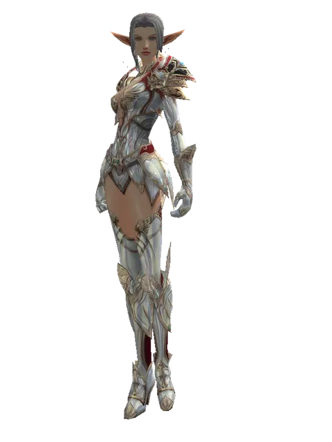 Dynasty Platinum [Shield Master] (heavy armor) on a female Elf, front view